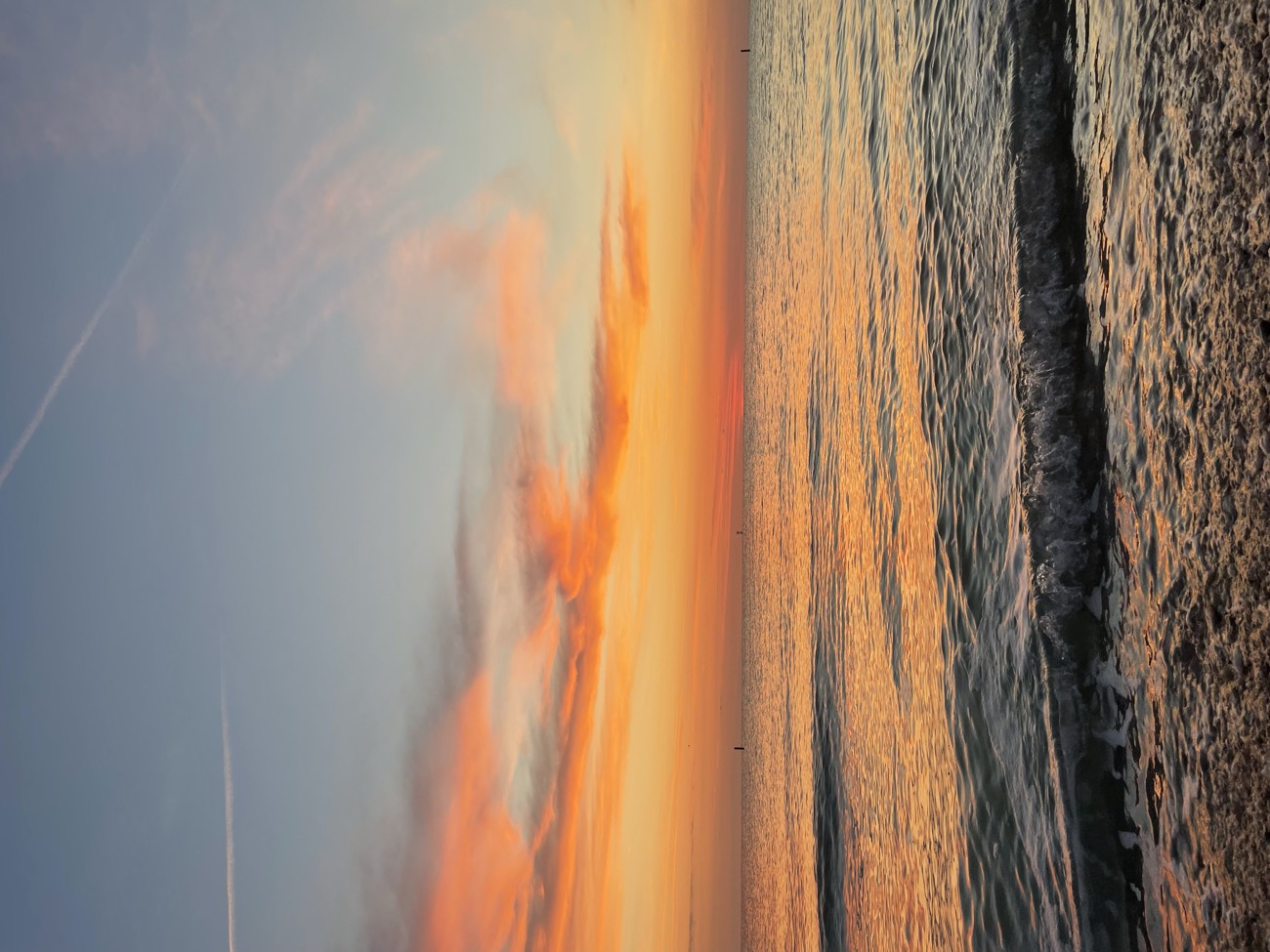Cielo al tramonto sul mare di Porto Sant'Elpidio